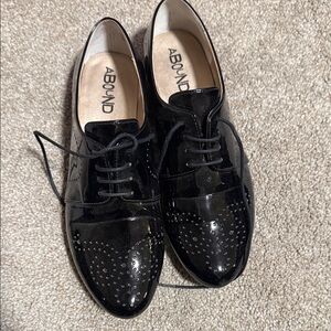 Abound Men's Glossy Black Oxfords